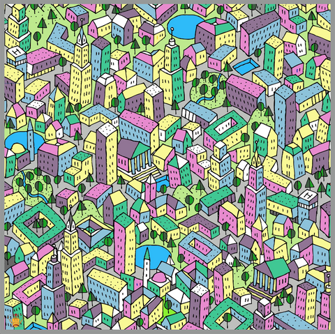 Ville Heureuse - Printemps - Écharp